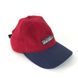Vintage Tommy Hilfiger Hat Fleece Coldstop Red/Blue Adjustable Strapback